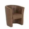 Zetel Mini Kuip 82x60x77cm - stof - cognac