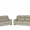 Zetel Mohawk 2,5+2-zit - leder - grijs