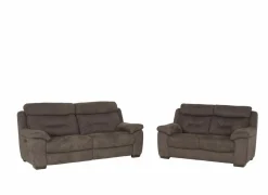 Zetel Neil 2,5+2-zit - stof - grijs met relax