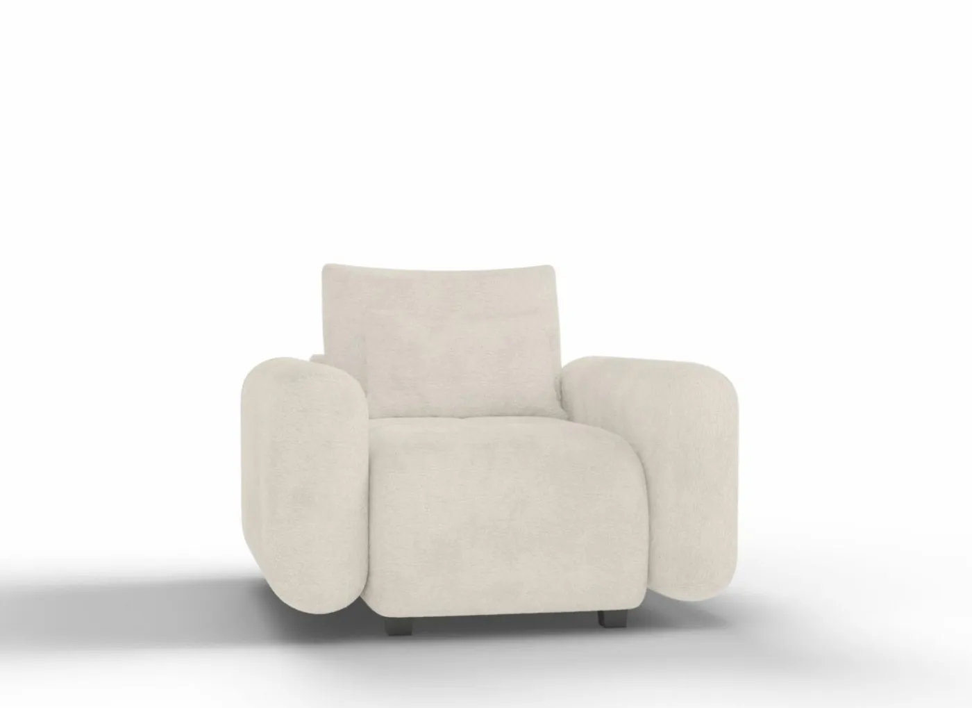 Zetel Olivio 119x114cm - stof - beige