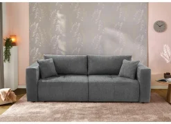 Zetel Relax Bigsofa 4-zit - stof - chenil middengrijs