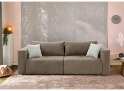 Zetel Relax Bigsofa 4-zit - stof - taupe
