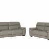 Zetel Singer 2,5+2-zit - leder - taupe