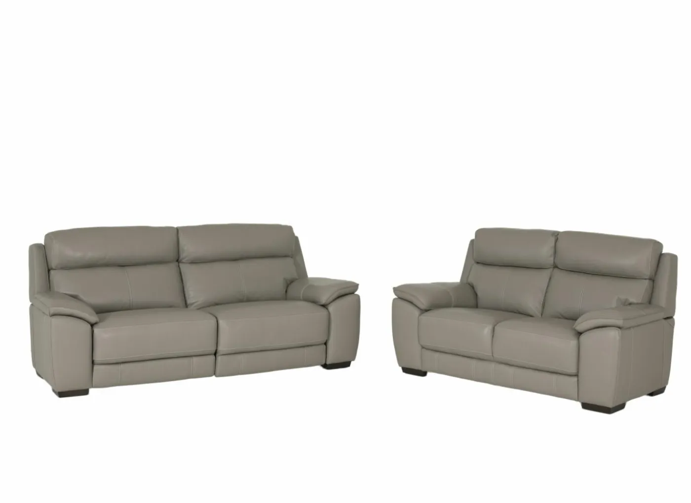 Zetel Singer 2,5+2-zit - leder - taupe