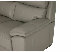 Zetel Singer 2,5+2-zit - leder - taupe met relax