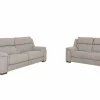 Zetel Still 2,5+2-zit - stof - silver grey