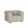 Zetel Tortuga 1-zit - stof - beige