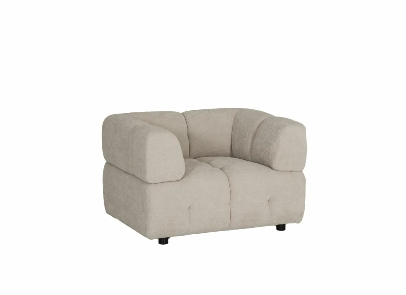 Zetel Tortuga 1-zit - stof - beige