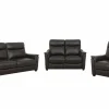 Zetel Wise 2,5+2+1-zit - leder - walnut elektrisch