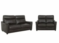 Zetel Wise 2,5+2-zit - leder - walnut