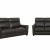 Zetel Wise 2,5+2-zit - leder - walnut met relax