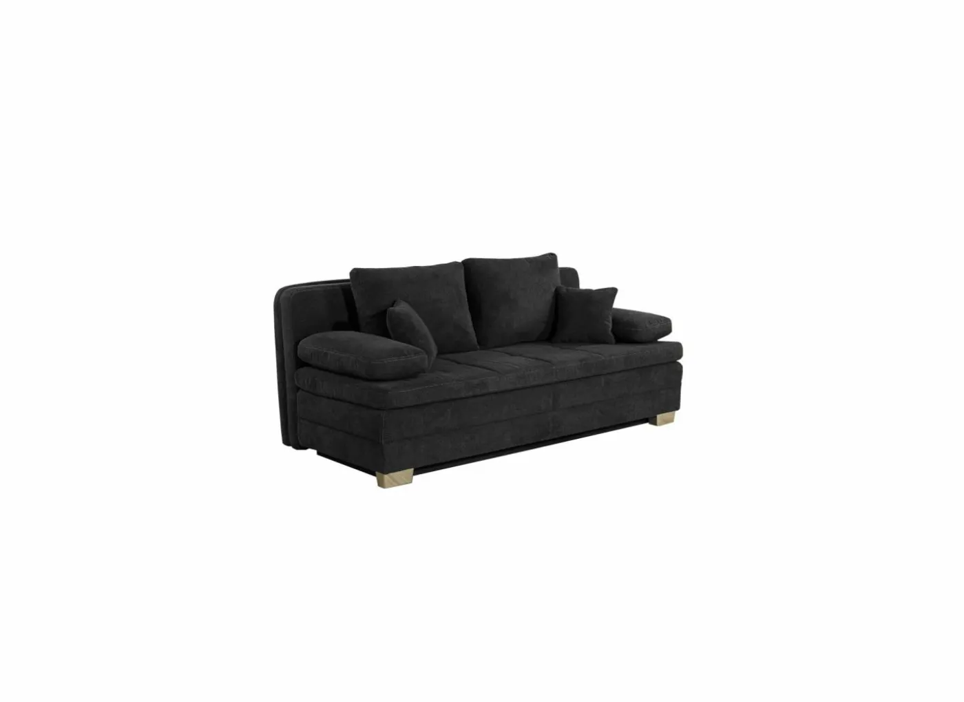 Zetelbed Lindau 2 persoons - 203x106cm - stof - zwart