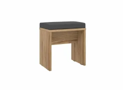 Zitbank Dalate 45x30x49cm - decor - kastanje eik & mat zwart