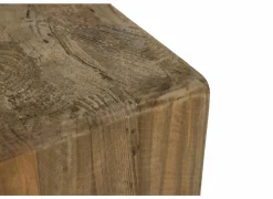 Zuil Qubit 20x20x20cm - gerecycleerd den massief - naturel