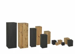 Zuil Qubit 15x15x15cm - gerecycleerd den massief - naturel
